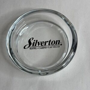 Silverton Hotel Casino Las‎ Vegas Clear Glass Round Ashtray Souvenir